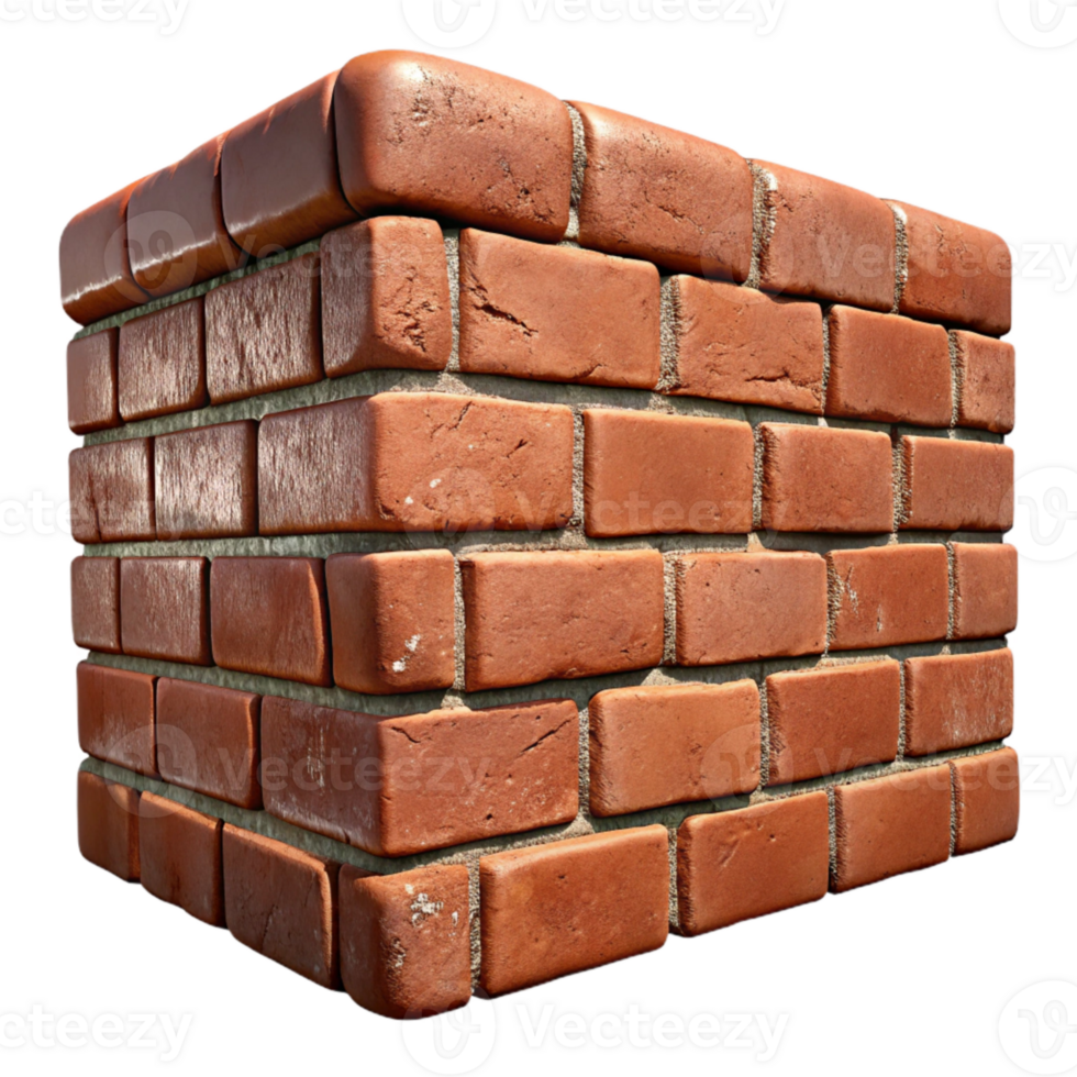 vibrant abstract Brick Wall Texture Weathered Appearance Cutout Element authentic png