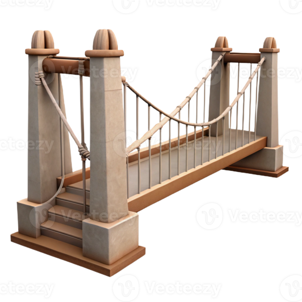 extraordinary contemporary Bridge Suspension Bridge Side View Transparent Background Cutout professional png
