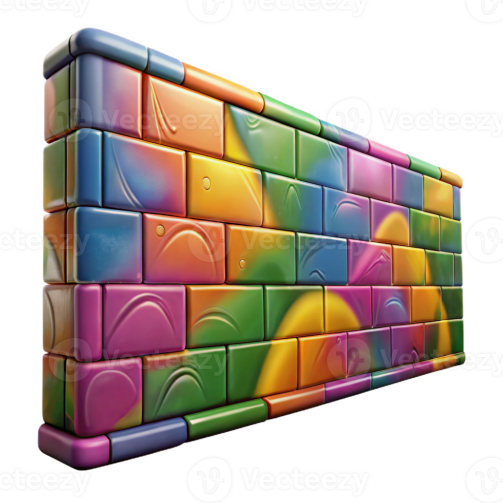 beautiful rustic Brightly Colored Graffiti Wall Transparent original png