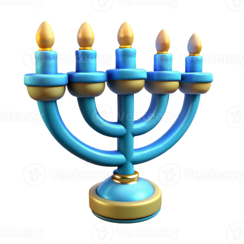 beautiful minimalist Brightly Lit Hanukkah Menorah Transparent Background 4K png