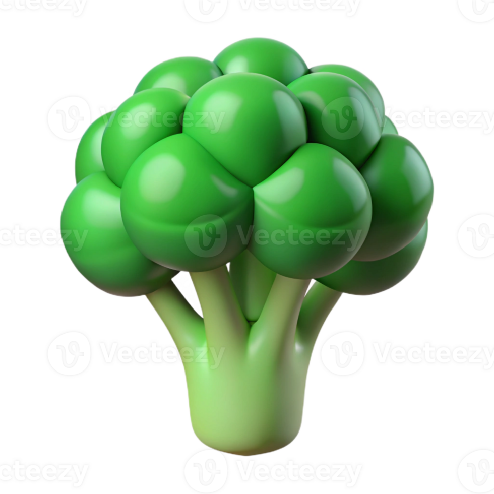 elegant abstract Broccoli Green Florets Isolated Cutout original png