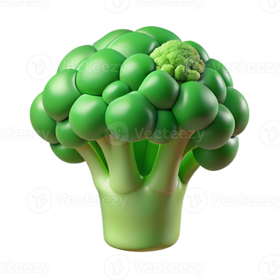 dramatic abstract Broccoli Florets Green Texture Transparent Cutout premium png