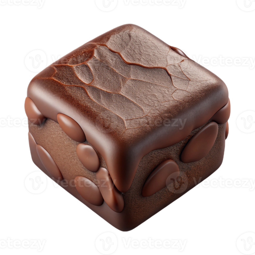 extraordinary abstract Brownie Frosted Square Isolated original png
