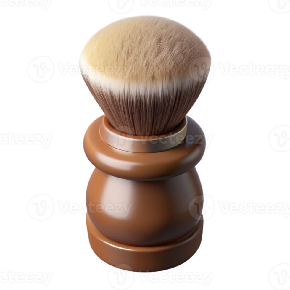 extraordinary contemporary Brown Shaving Brush with Lather Isolated original png