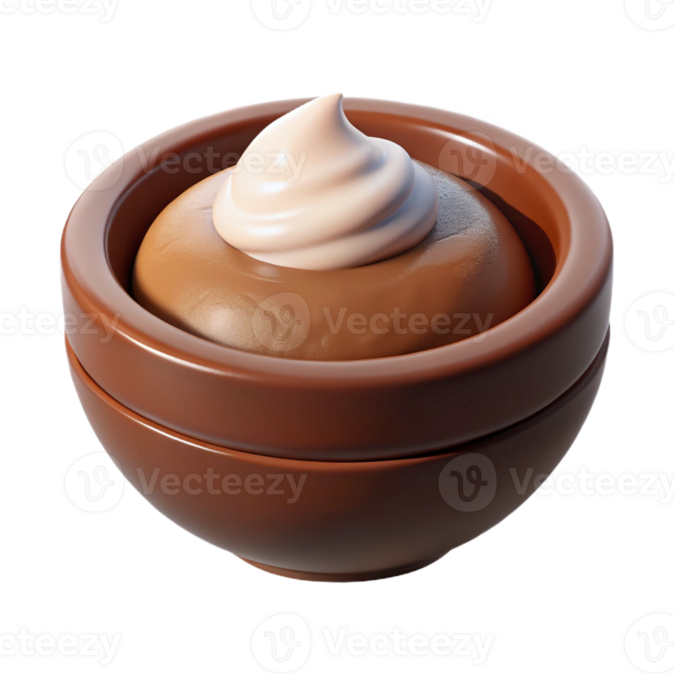 beautiful traditional Brown Shaving Soap in Bowl Element 4K png