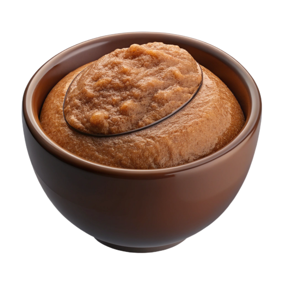 dramatic vintage Brown Sugar Scrub in Bowl Transparent Background high quality png