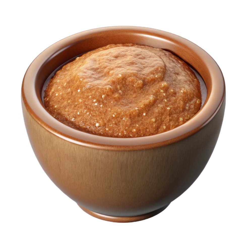 extraordinary abstract Brown Sugar Scrub in Bowl Transparent Background high quality png