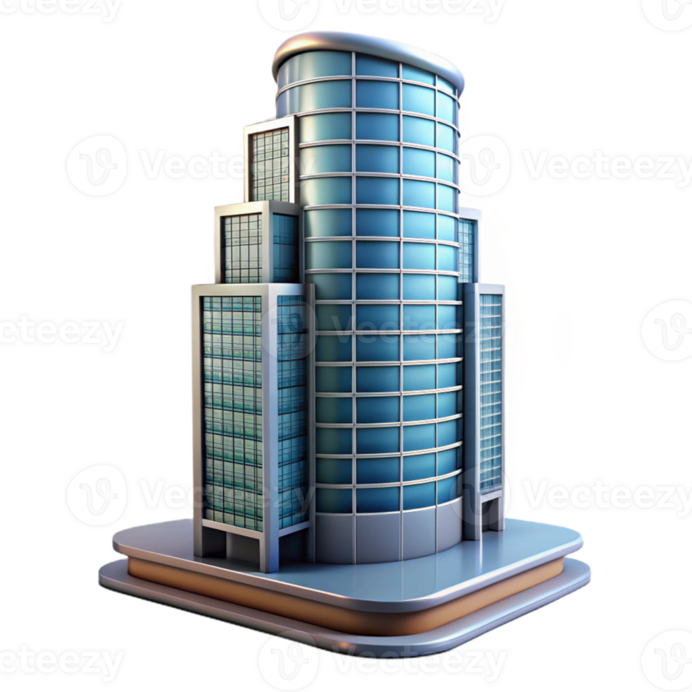serene rustic Building Skyscraper Modern Architecture Isolated Element authentic png