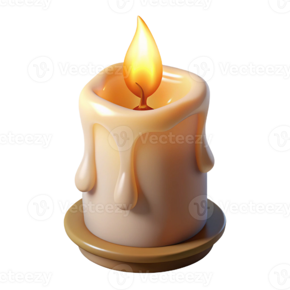 wonderful classic Burning Candle Soft Glow Transparent Background Cutout original png