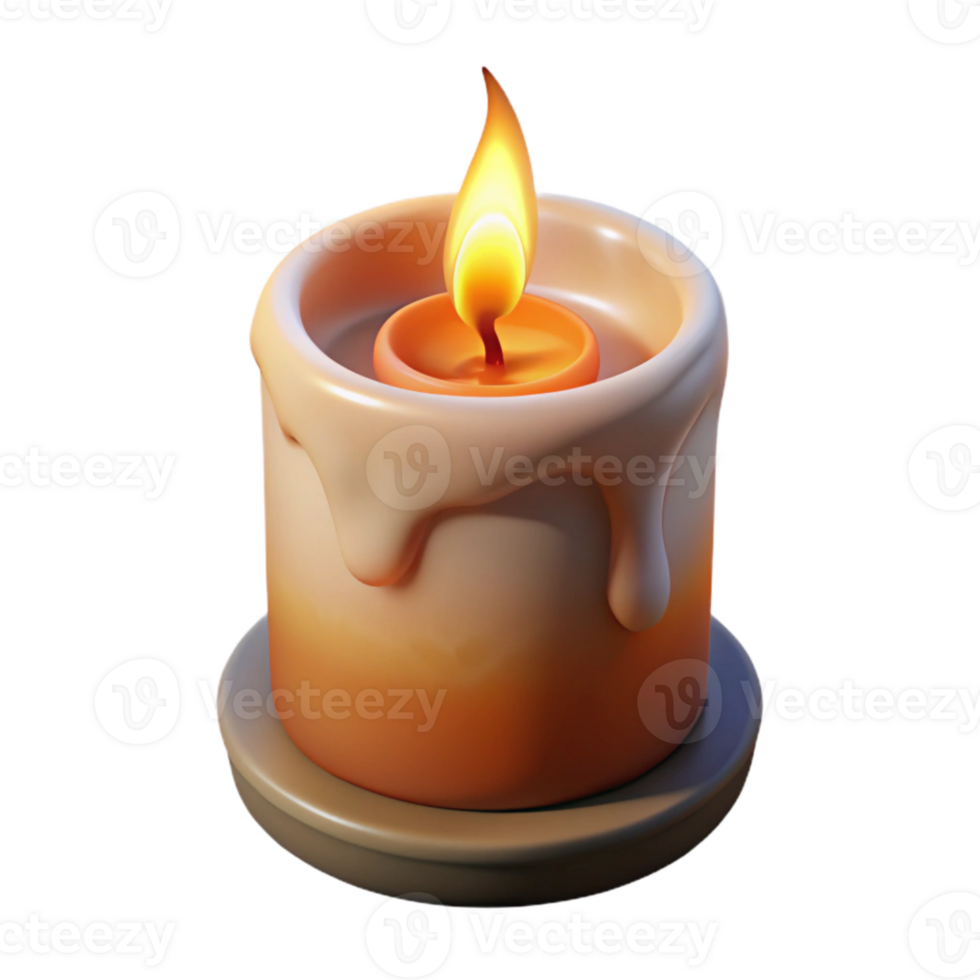 impressive modern Burning Candle with Warm Glow Transparent high quality png
