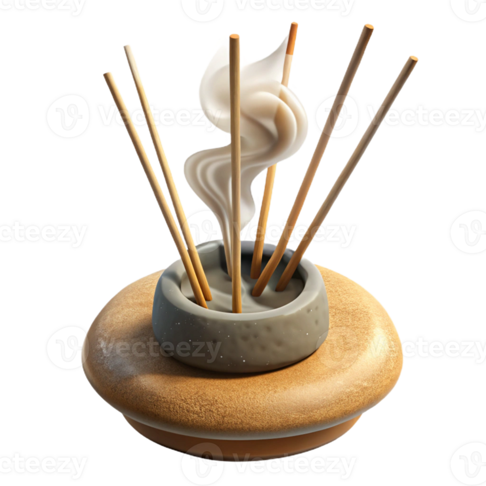 wonderful minimalist Burning Incense Sticks Isolated Cutout Element high quality png