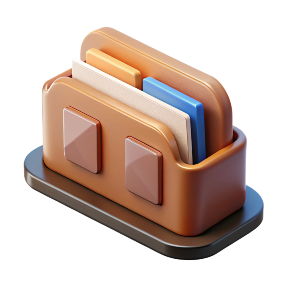 impressive creative Business Card Holder with Cards Transparent Background exclusive png
