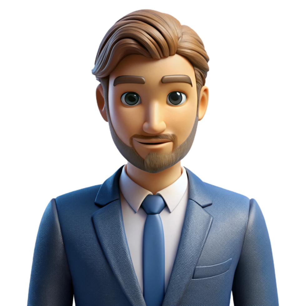elegant rustic Businessman in Suit Silhouette Front View Cutout detailed png