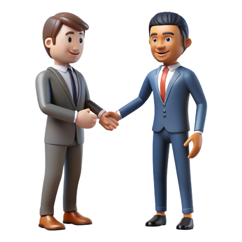 extraordinary traditional Businessman Shaking Hands Side View Isolated Element genuine png