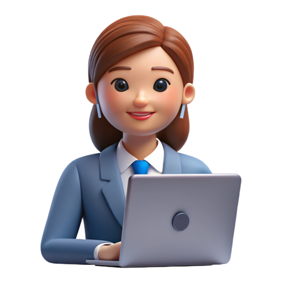 beautiful modern Businesswoman on Conference Call Isolated detailed png