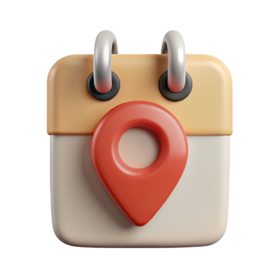 extraordinary rustic Calendar Icon with Event Marker Cutout professional png