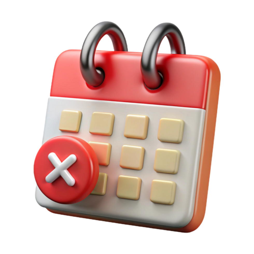 wonderful abstract Calendar with Important Date Marked Business Deadline Red Highlight Isolated original png
