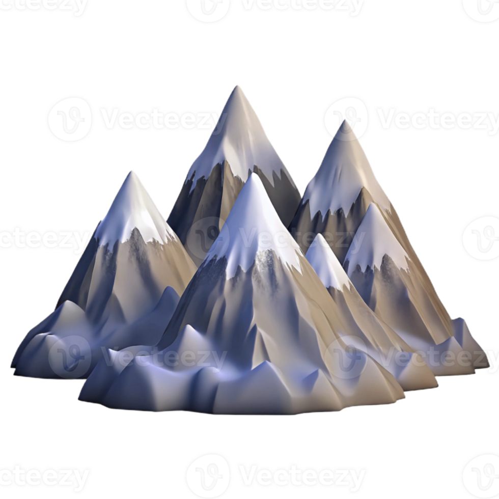 stunning rustic Calm Mountain Range Snow Capped Peaks Transparent Background genuine png