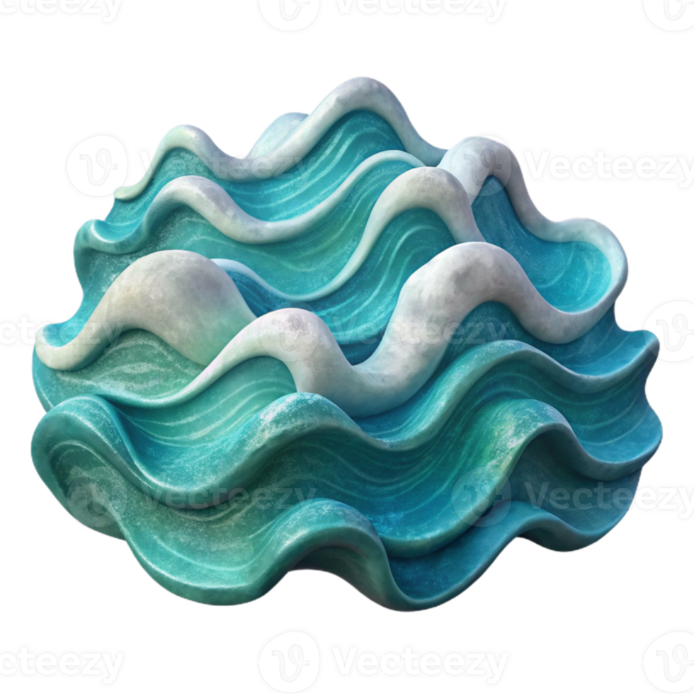 extraordinary classic Calm Ocean Waves Watercolor Cutout exclusive png