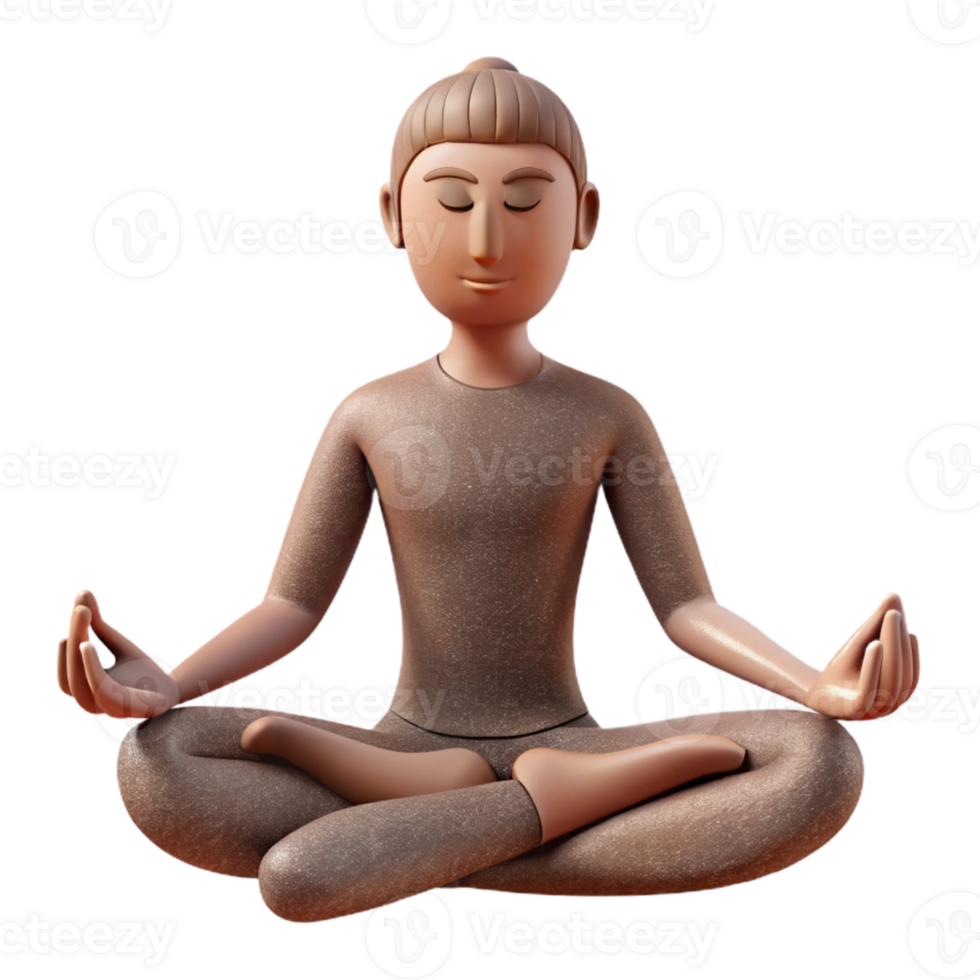 magnificent modern Calm Yoga Pose Silhouette Cutout Transparent Background authentic png