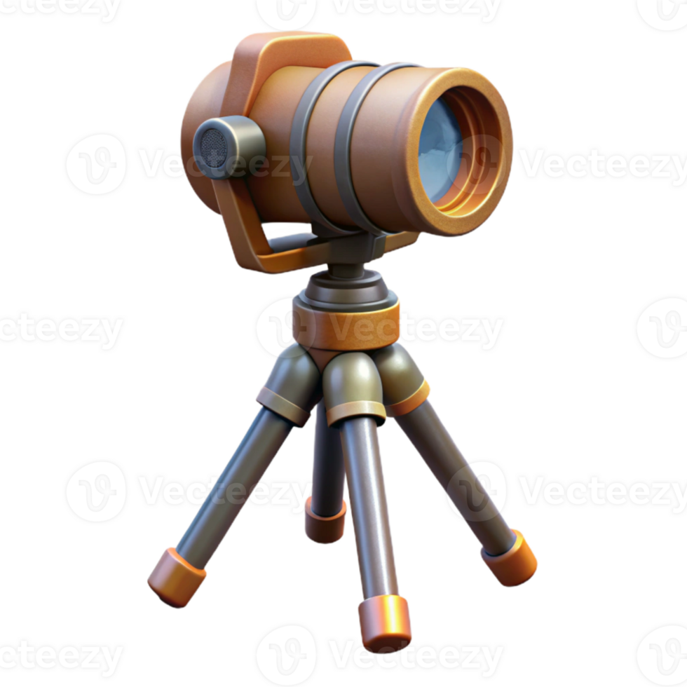 dramatic rustic Camera Tripod with Head Cutout Element genuine png