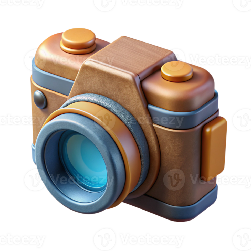 dramatic modern Camera with Lens Top View Cutout authentic png