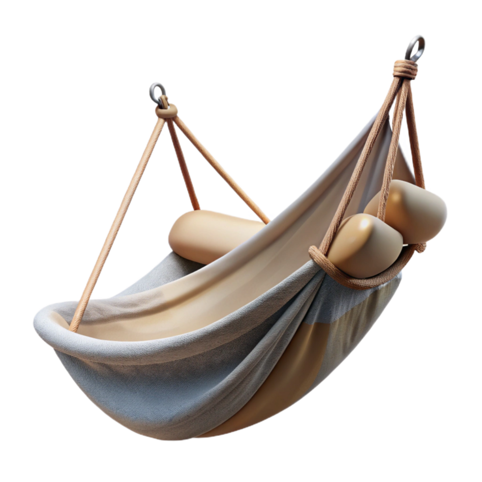 stunning creative Camping Hammock Hanging Between Trees Transparent Background genuine png