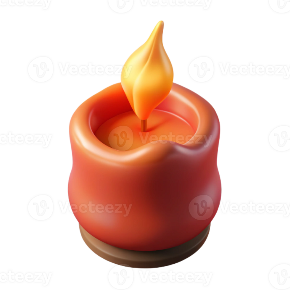 extraordinary creative Candle Flame Close Up Isolated premium png