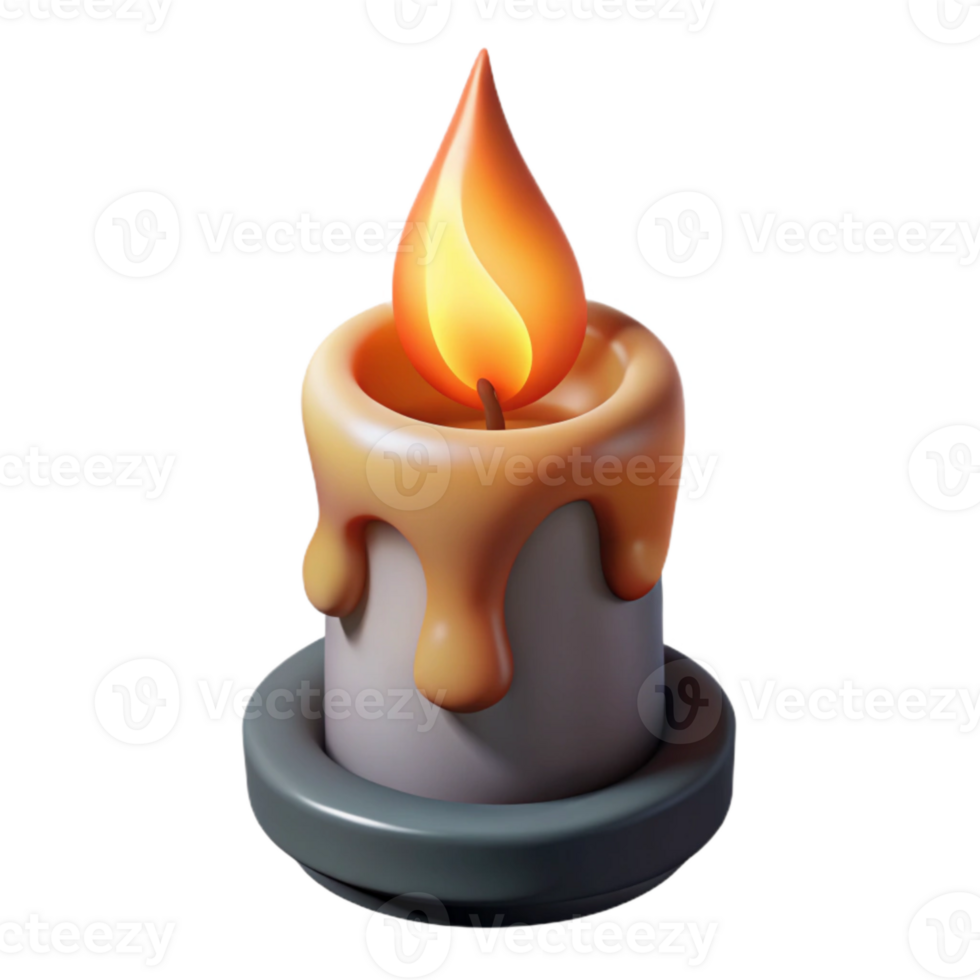 extraordinary classic Candle Cutout with Burning Flame Transparent Background high resolution png