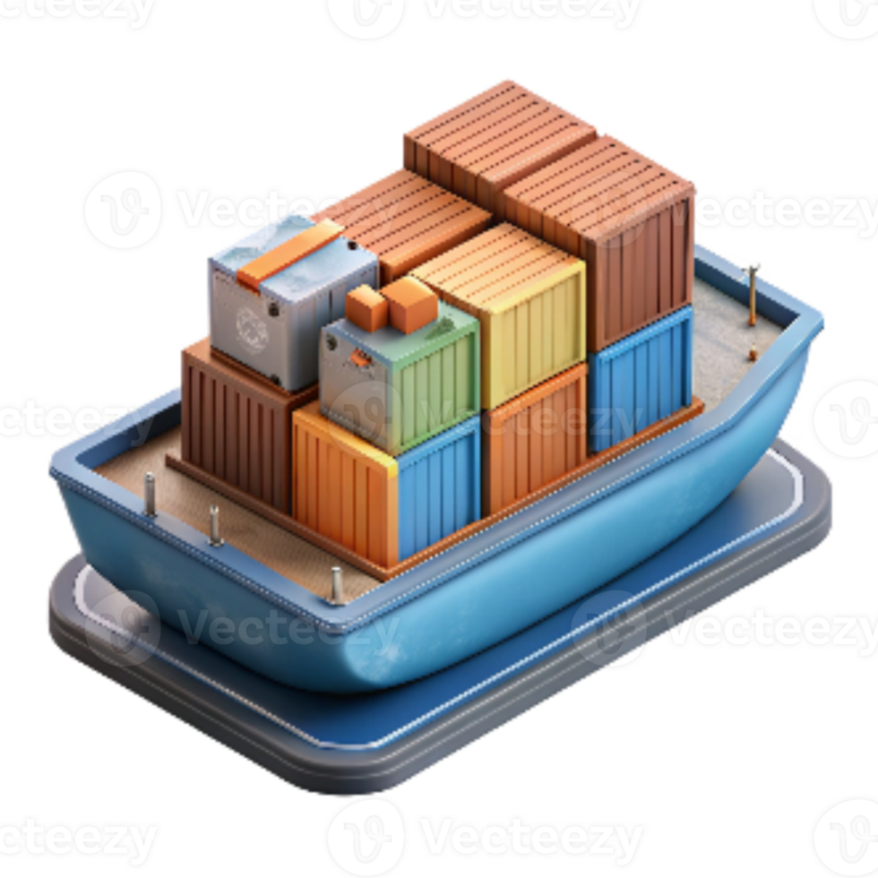 stunning classic Cargo Ship Container Port Isolated high resolution png