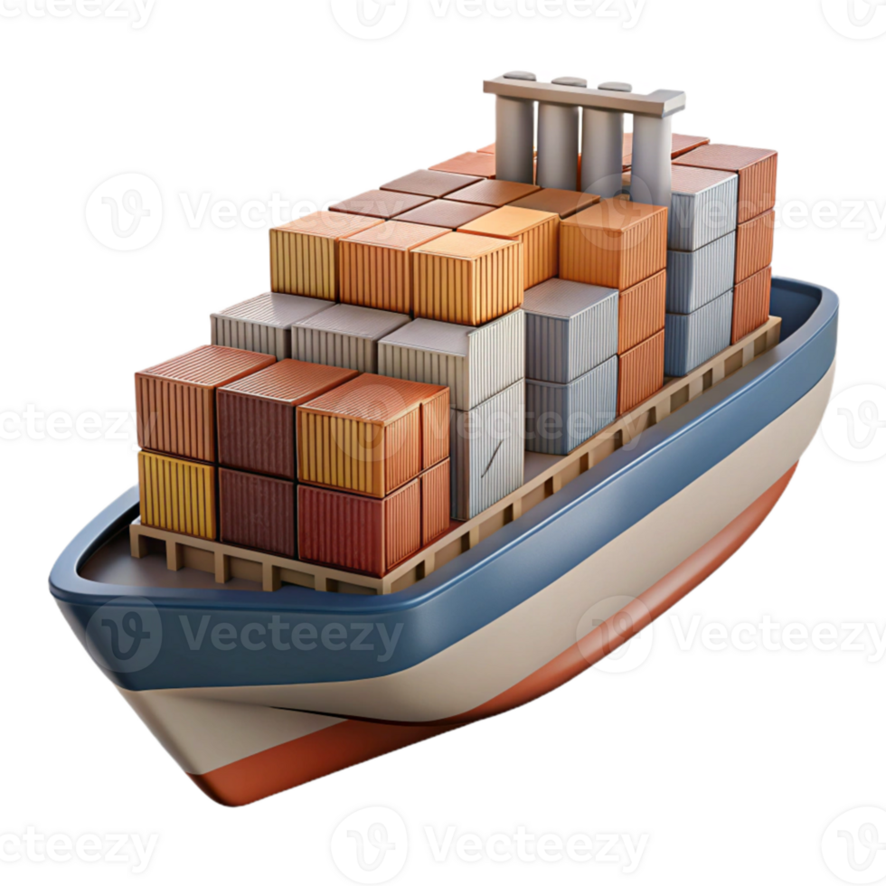 dramatic classic Cargo Ship Transparent Background high resolution png