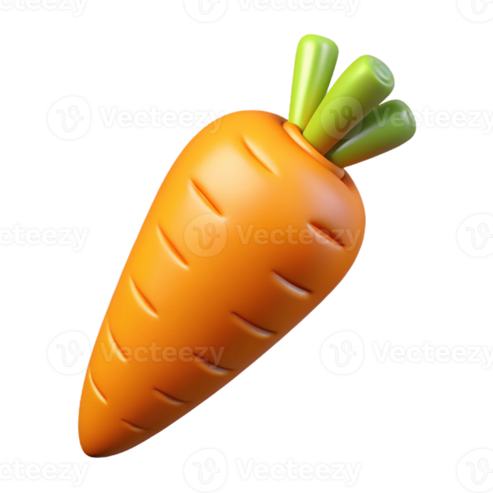 elegant classic Carrot Orange Root Vegetable with Transparent Background original png