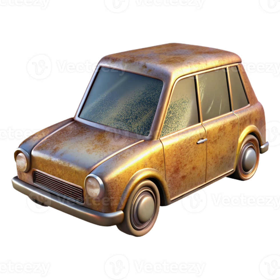 wonderful artistic Car Isolated with Shiny Finish Side View 4K png