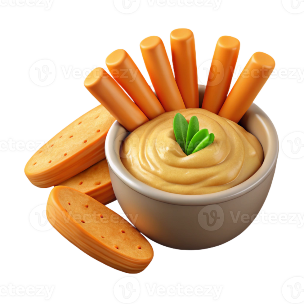 magnificent abstract Carrot Sticks and Hummus Cutout exclusive png
