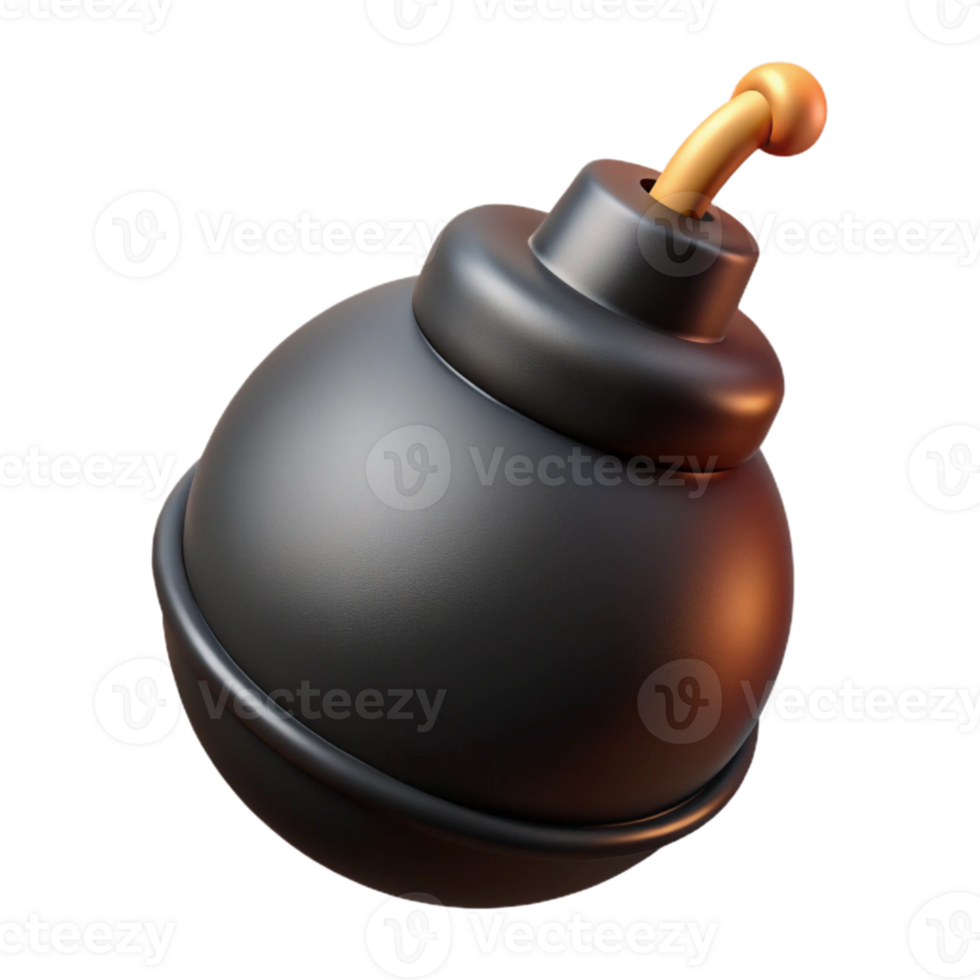 elegant vintage Cartoon Bomb Black and Round Isolated Element authentic png