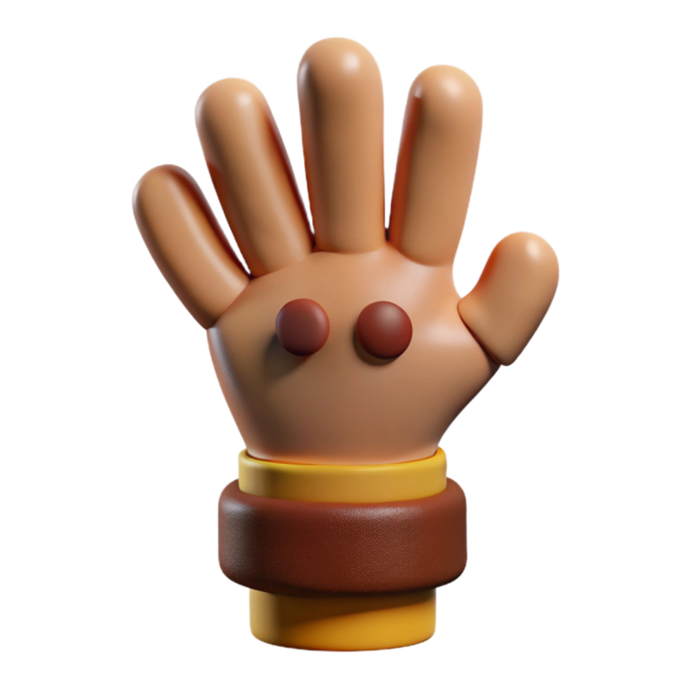 wonderful minimalist Cartoon Character Hand Cutout detailed png