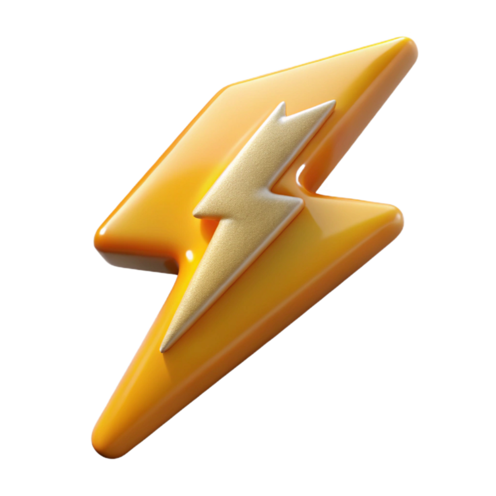 elegant artistic Cartoon Lightning Bolt Transparent Background exclusive png