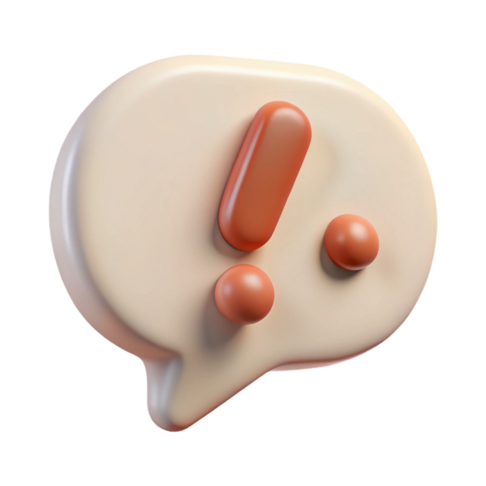 stunning modern Cartoon Speech Bubble with Exclamation Mark Transparent Element high resolution png