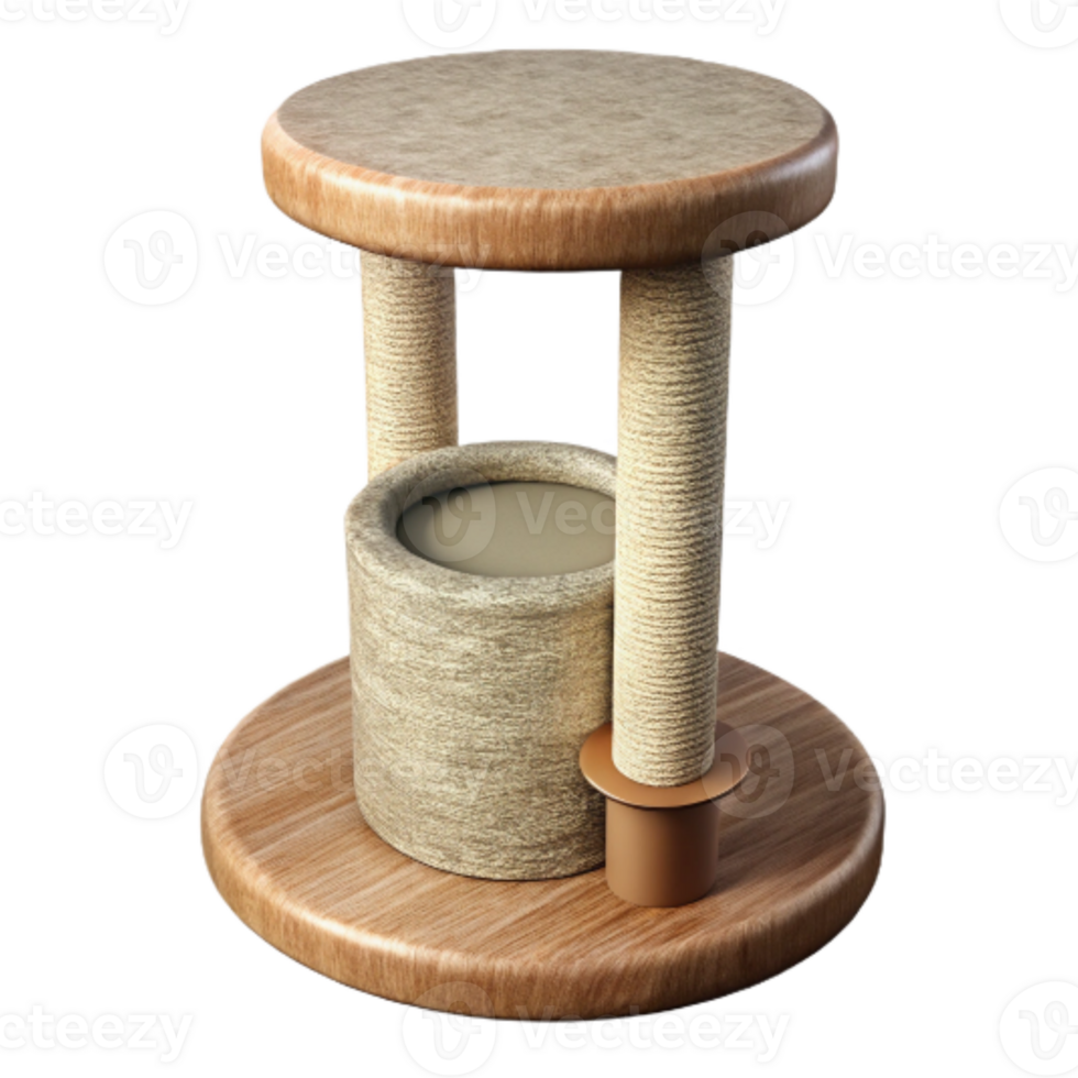beautiful modern Cat Scratching Post Transparent Background 4K png
