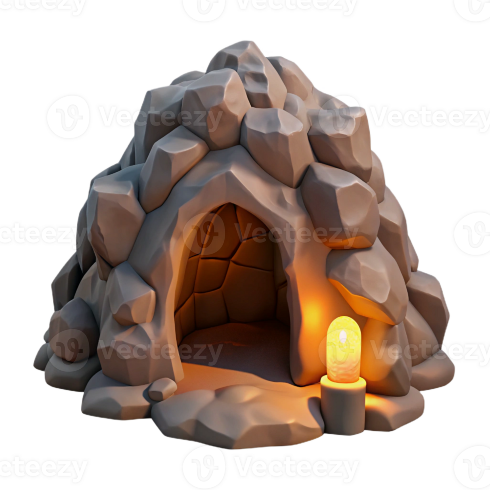 impressive creative Cave Entrance with Light Cutout authentic png