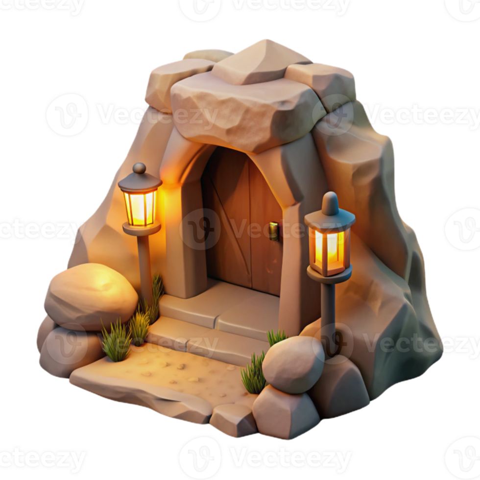 wonderful traditional Cave Entrance with Light Cutout exclusive png