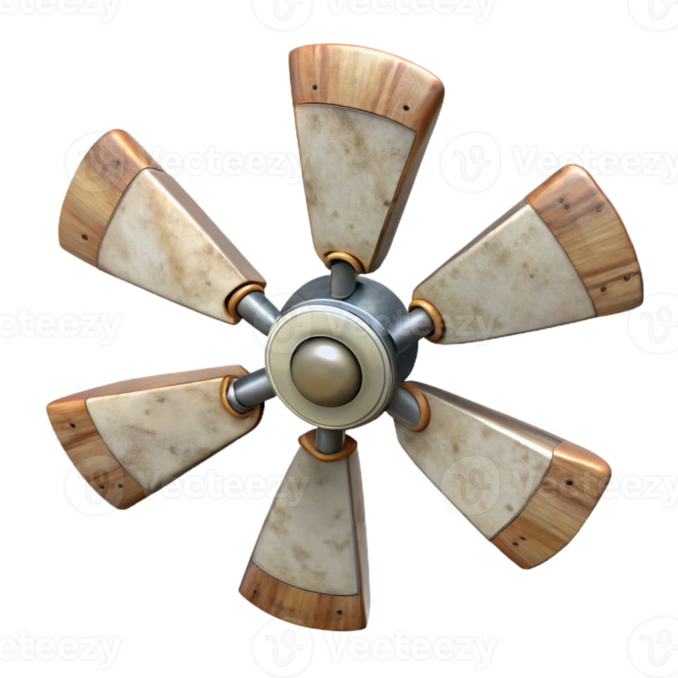 magnificent classic Ceiling Fan Blades Rotating Transparent Background detailed png
