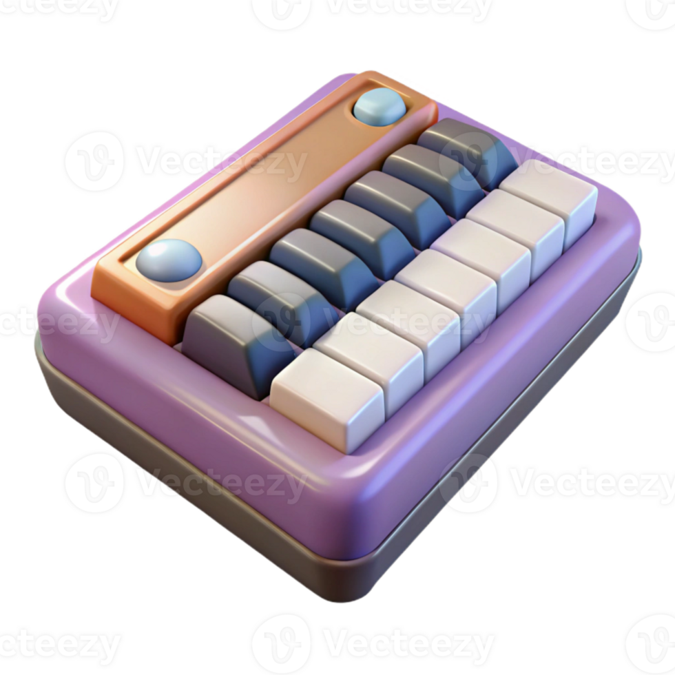 magnificent vintage Celesta Keyboard Close Up Cutout original png