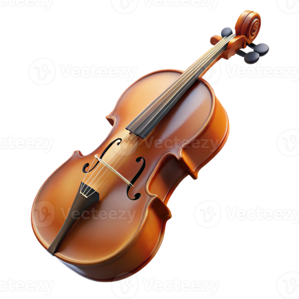 extraordinary classic Cello with Bow Isolated Element detailed png