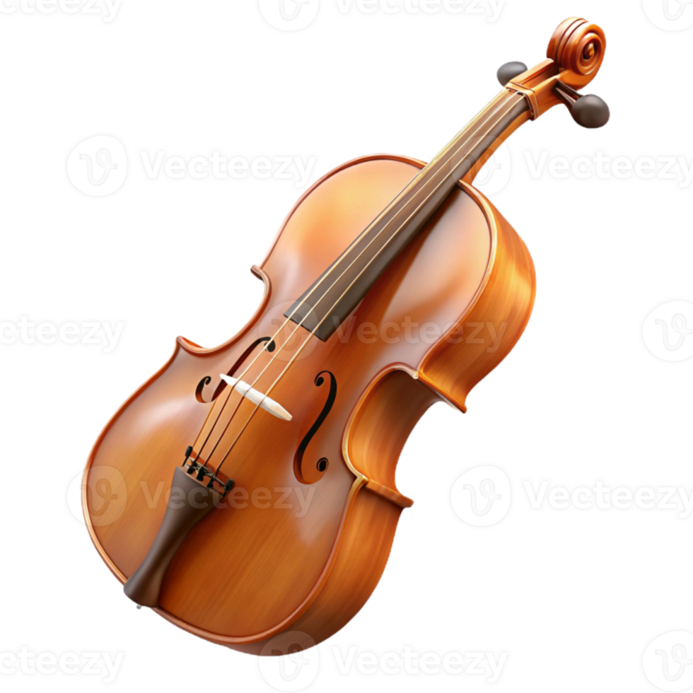 vibrant vintage Cello with Bow Isolated Element exclusive png