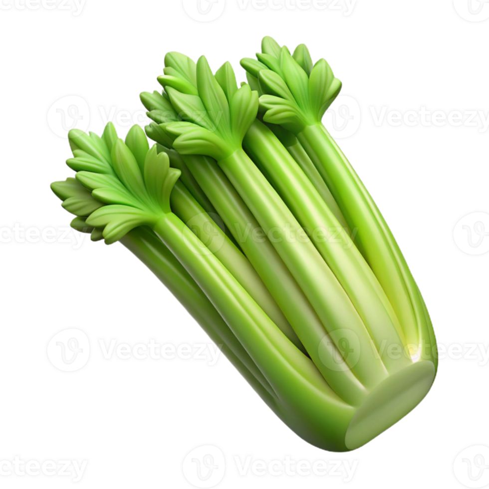 serene traditional Celery Stalks Cutout Element original png