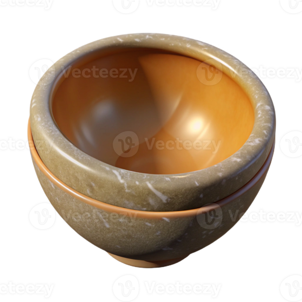 magnificent traditional Ceramic Bowl Top View Isolated exclusive png