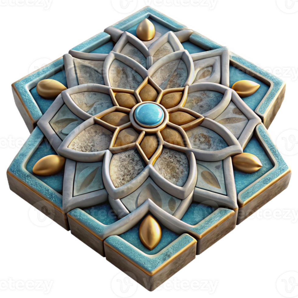wonderful traditional Ceramic Tile Mosaic Pattern Isolated original png