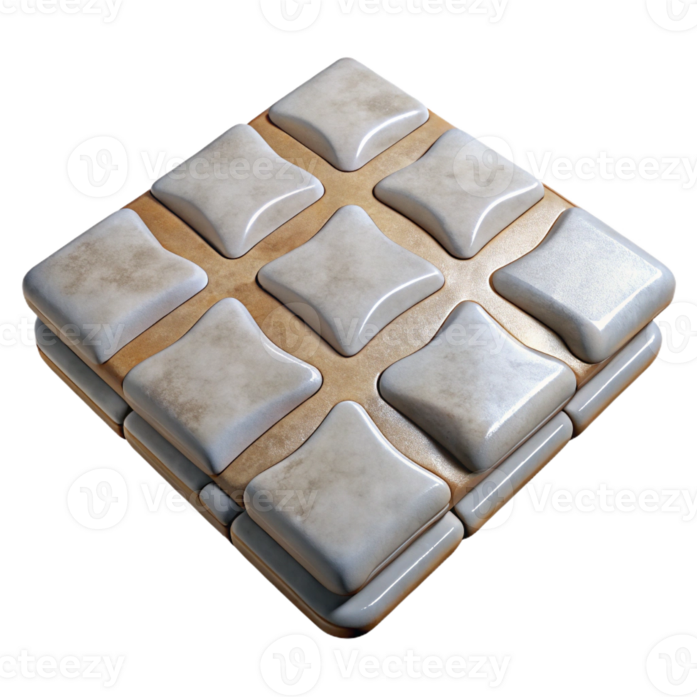 vibrant artistic Ceramic Tile White Grout Cutout Element authentic png