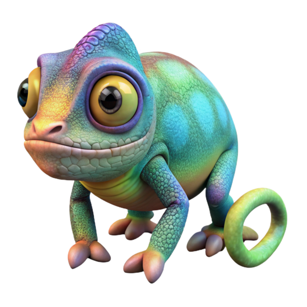 impressive abstract Chameleon Isolated Changing Color authentic png